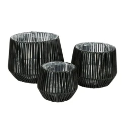Dunelm Set Of 3 Recycled Plastic Plant Pots -Elegant Home 30766516 alt03