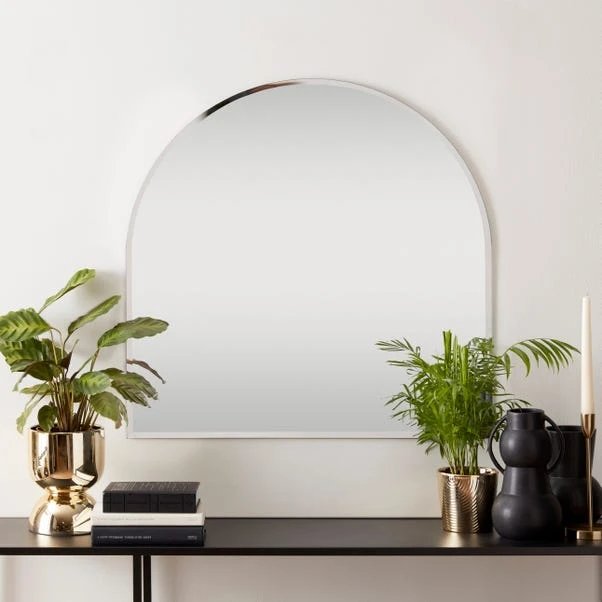 Dunelm Frameless Apartment Arch Wall Mirror, 70cm 1 Dunelm Frameless Apartment Arch Wall Mirror, 70cm