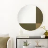 Dunelm Elements Round Coloured Glass Wall Mirror, 70cm