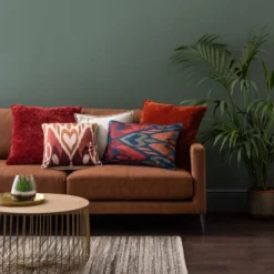 Dunelm Luxe Traveller Ikat Square Cushion -Elegant Home 30767412 alt05