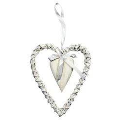 Dunelm Vintage Wicker Hanging Heart