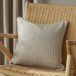 Dunelm Churchgate Herringbone Natural Cushion