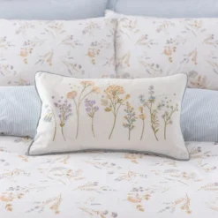 Dunelm Harriet Embroidered Boudoir Cushion