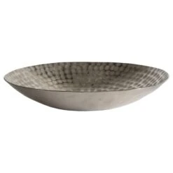 Cedar & Sage Marden Hammer Round Bowl Silver -Elegant Home 30776645 alt03