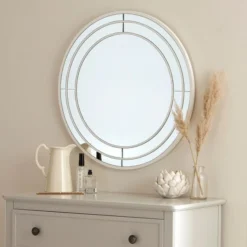 Dunelm Double Frame Round Wall Mirror, 60cm