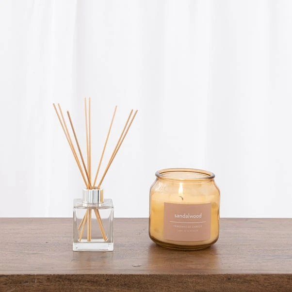 Dunelm Sandalwood Diffuser And Candle Set 1 Dunelm Sandalwood Diffuser And Candle Set