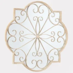 Dunelm Rose Petal Round Garden Mirror 90cm -Elegant Home 30780672 alt05