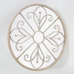 Dunelm Summer Orchid Round Garden Mirror, 90cm -Elegant Home 30780673 alt03