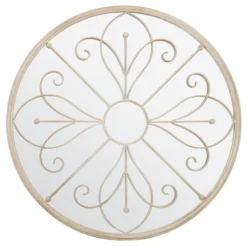 Dunelm Summer Orchid Round Garden Mirror, 90cm -Elegant Home 30780673 alt04