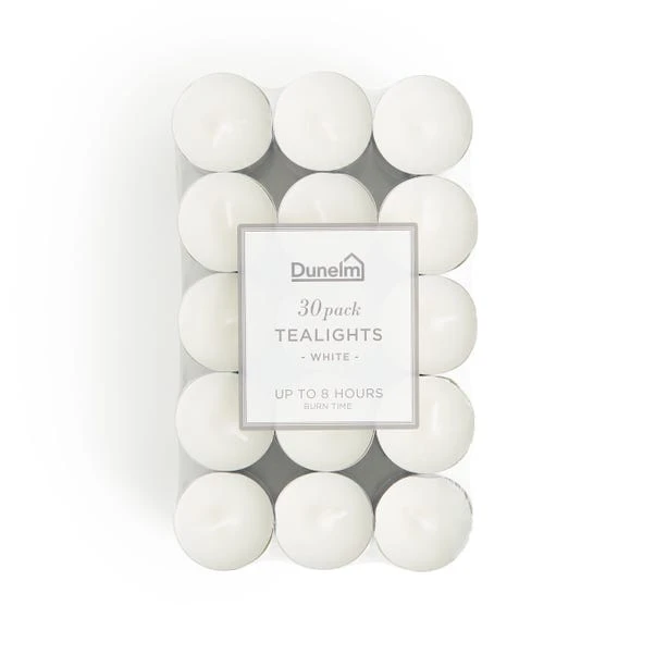Pack Of 30 White Tealights 1 Pack Of 30 White Tealights