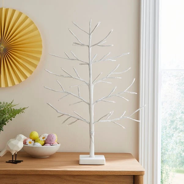 Dunelm 2ft White Table Top Twig Tree 1 Dunelm 2ft White Table Top Twig Tree