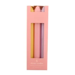 Dunelm Pack Of 6 Dinner Candles Pastels -Elegant Home 30791647 alt02