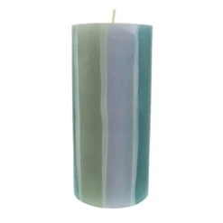 Dunelm Decorative Pillar Candle Blue -Elegant Home 30791656 alt03