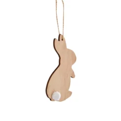 Dunelm Wooden Bunny Hanging Decoration -Elegant Home 30792506 alt02