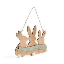 Dunelm Happy Easter Wooden Sign -Elegant Home 30792507 alt02