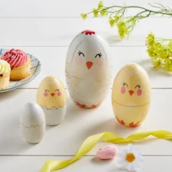 Dunelm Set Of 4 Stackable Easter Chick Dolls