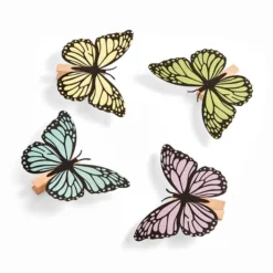 Dunelm Pack Of 4 Butterfly Clips -Elegant Home 30792612 alt02