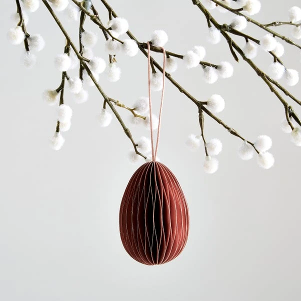Dunelm Pink Paper Honeycomb Easter Egg Hanging Decoration 1 Dunelm Pink Paper Honeycomb Easter Egg Hanging Decoration