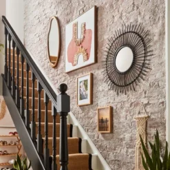 Dunelm Black Bamboo Mirror 80cm 7 Dunelm Black Bamboo Mirror 80cm -Elegant Home 30792634 alt07