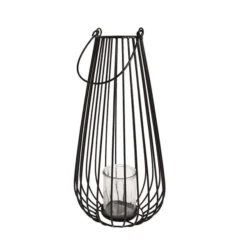 Dunelm Black Wire Lantern 40cm -Elegant Home 30795218 alt03