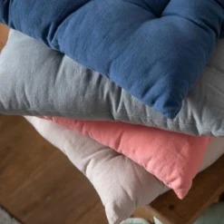 Simply Green Set Of 2 Simply Cotton Plain Seat Pads -Elegant Home 30795806 alt02