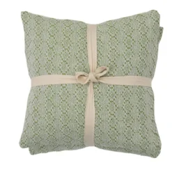 Set Of 2 Simply Green Recycled Cotton Diamond Cushions