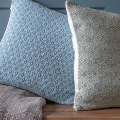 Set Of 2 Simply Green Recycled Cotton Diamond Cushions 5 Set Of 2 Simply Green Recycled Cotton Diamond Cushions -Elegant Home 30795809 alt02