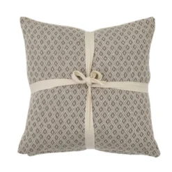 Set Of 2 Simply Green Recycled Cotton Geometric Cushions