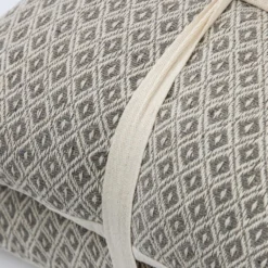 Set Of 2 Simply Green Recycled Cotton Geometric Cushions -Elegant Home 30795811 alt02