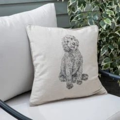 Dunelm Churchgate Schnauzer Cotton Flex Outdoor Cushion