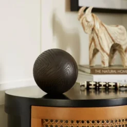 Dunelm Wood Effect Ball Black