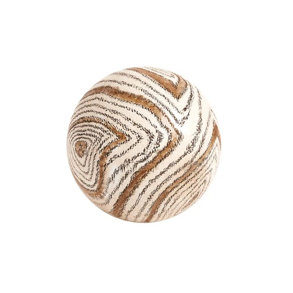 Dunelm Wood Effect Ball Brown 3 Dunelm Wood Effect Ball Brown - Image 3