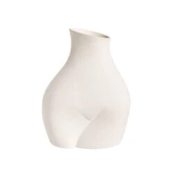 Dunelm Body Vase Cream 22cm -Elegant Home 30796402 alt02