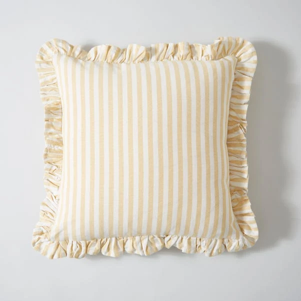 Dunelm Frilled Stripe Cushion Cover 2 Dunelm Frilled Stripe Cushion Cover - Image 2