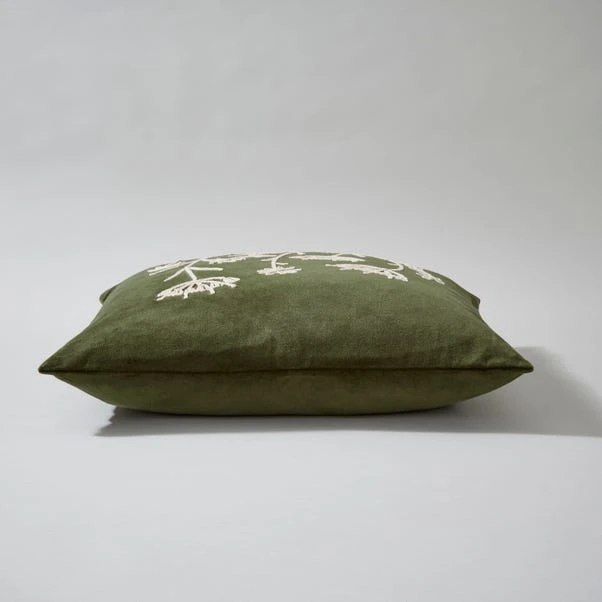 Dunelm Velour Rope Embroidered Floral Cushion 5 Dunelm Velour Rope Embroidered Floral Cushion - Image 5