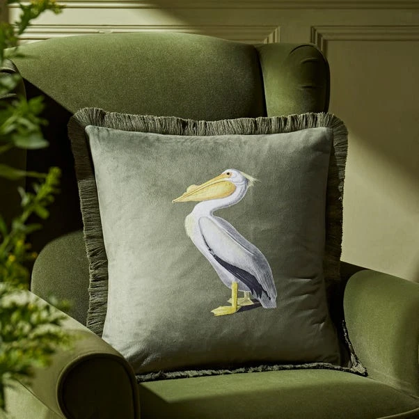 Natural History Museum Pelican Cushion 1 Natural History Museum Pelican Cushion