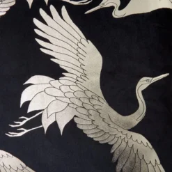 Dunelm Crane Foil Print Cushion -Elegant Home 30796419 alt03