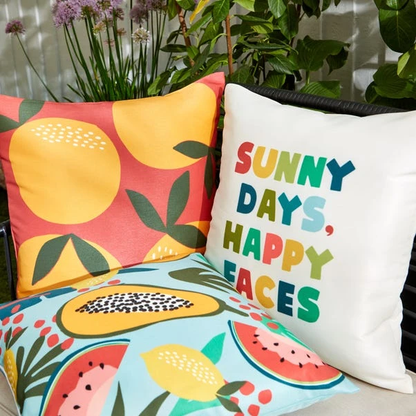 Dunelm Elements Pack Of 3 Outdoor Cushion Covers 2 Dunelm Elements Pack Of 3 Outdoor Cushion Covers - Image 2