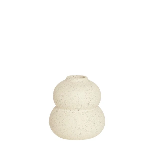 Dunelm Speckled Bud Vase 11cm White Sand 3 Dunelm Speckled Bud Vase 11cm White Sand - Image 3