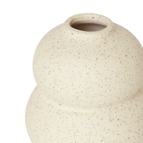 Dunelm Speckled Bud Vase 11cm White Sand 4 Dunelm Speckled Bud Vase 11cm White Sand - Image 4