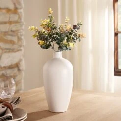 Dunelm Tall Vase 28cm White