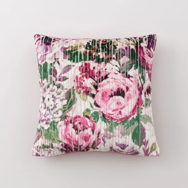 Dunelm Kinsley Floral Pink Cushion 2 Dunelm Kinsley Floral Pink Cushion - Image 2