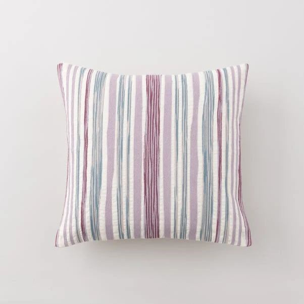 Dunelm Stripe Embroidery Cushion 2 Dunelm Stripe Embroidery Cushion - Image 2