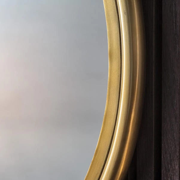 Cedar & Sage Bellevue Round Brass Wall Mirror, 76cm 2 Cedar & Sage Bellevue Round Brass Wall Mirror, 76cm - Image 2