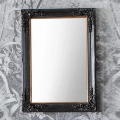 Cedar & Sage Patton Wall Mirror, Antique Black 80x109cm