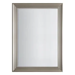 Cedar & Sage Brenton Rectangle Mirror, Brushed Steel 76x104cm