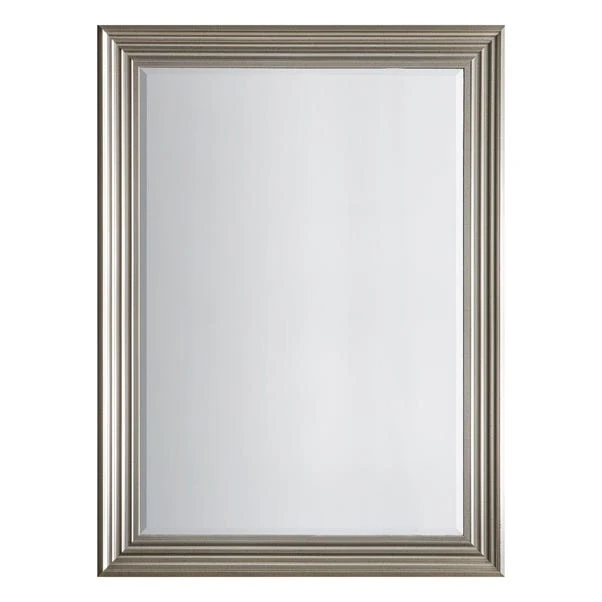 Cedar & Sage Brenton Rectangle Mirror, Brushed Steel 76x104cm 1 Cedar & Sage Brenton Rectangle Mirror, Brushed Steel 76x104cm