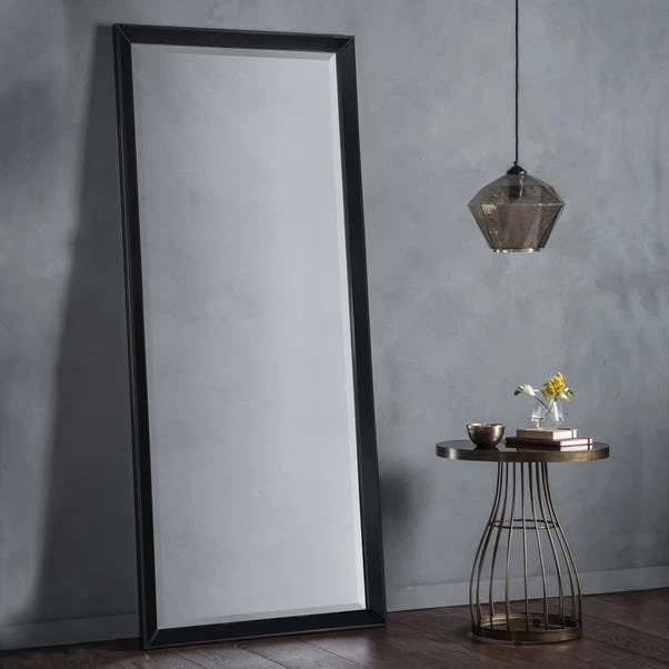 Cedar & Sage Lyra Leaner Mirror, Black 178x76cm 1 Cedar & Sage Lyra Leaner Mirror, Black 178x76cm