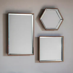 Cedar & Sage Set Of 6 Parc Hexagon Mirrors, 35cm -Elegant Home 30797794 alt02