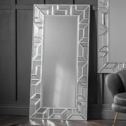 Cedar & Sage Vera Leaner Mirror, Silver 158x80cm